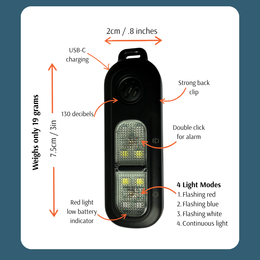 Personal Safety Alarm with 130dB alarm | Nalo Guardian